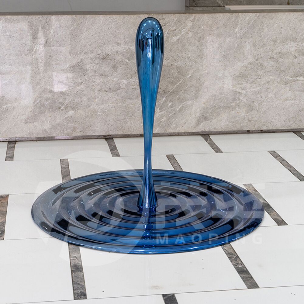 Abstract Home Decoration Sculpture Hotel Ornaments Handcraft colorful water ripple sculpture indoor statue MP-I0018