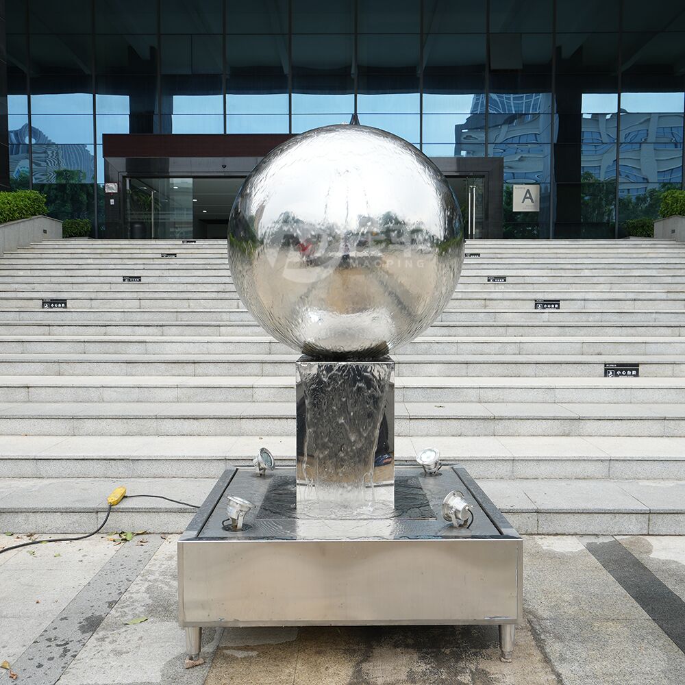 Outdoor indoor ball shape stainless steel water fountain ball sculpture MP-B0010