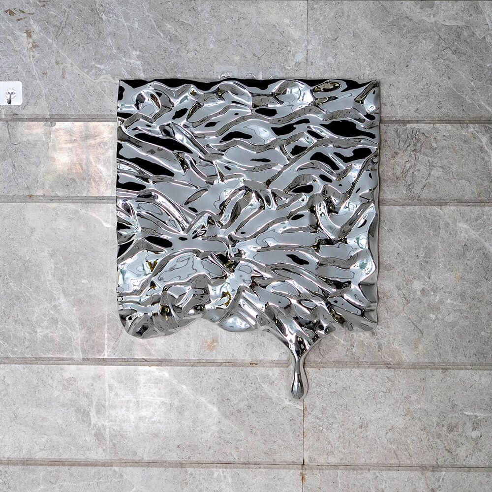 Hotel wallboard abstract water wave wall sculpture modern indoor decor MP-W0010