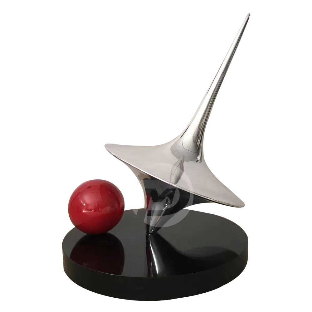 Metal Art Creative stainless steel spinning top sculpture indoor decoration MP-I0049