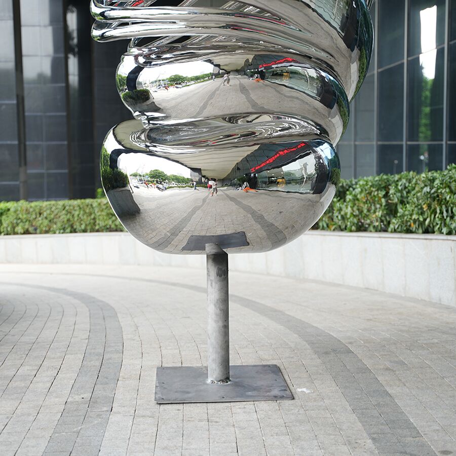 2.5m Stainless Steel Abstract Sculpture | Modern Outdoor & Interior Art Installation - Image 3