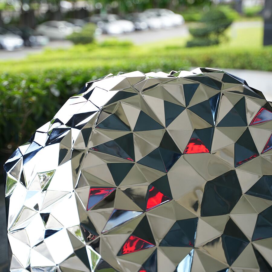 Steel diamond sculpture 1