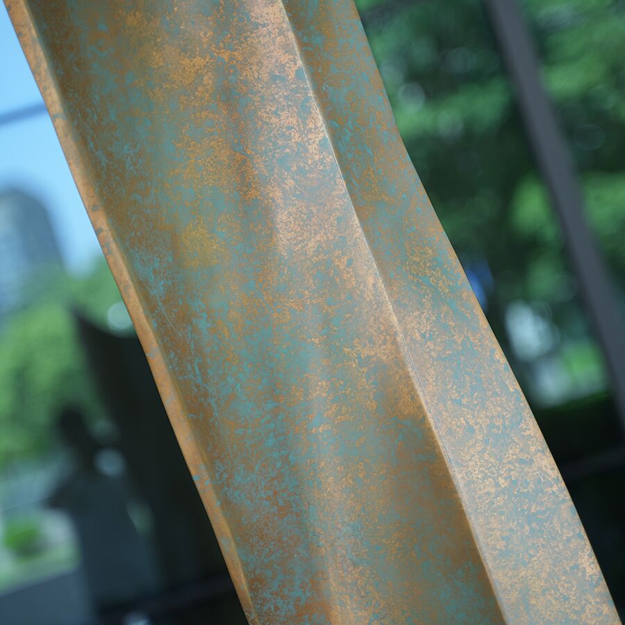 abstract sculpture with bronze color 4