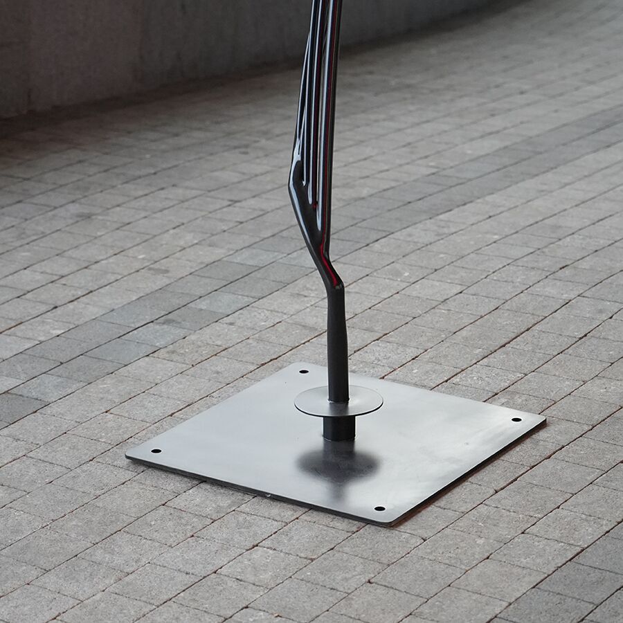 Abstract Stainless Steel Black Sculpture for Interior Decor 1