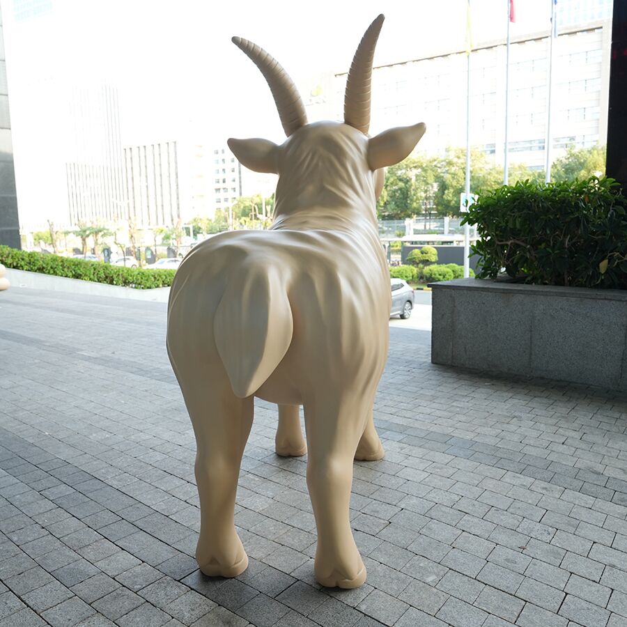 Modern Fiberglass Animal Sculpture for Interior Decor – Contemporary Goat Art Statue - Image 5