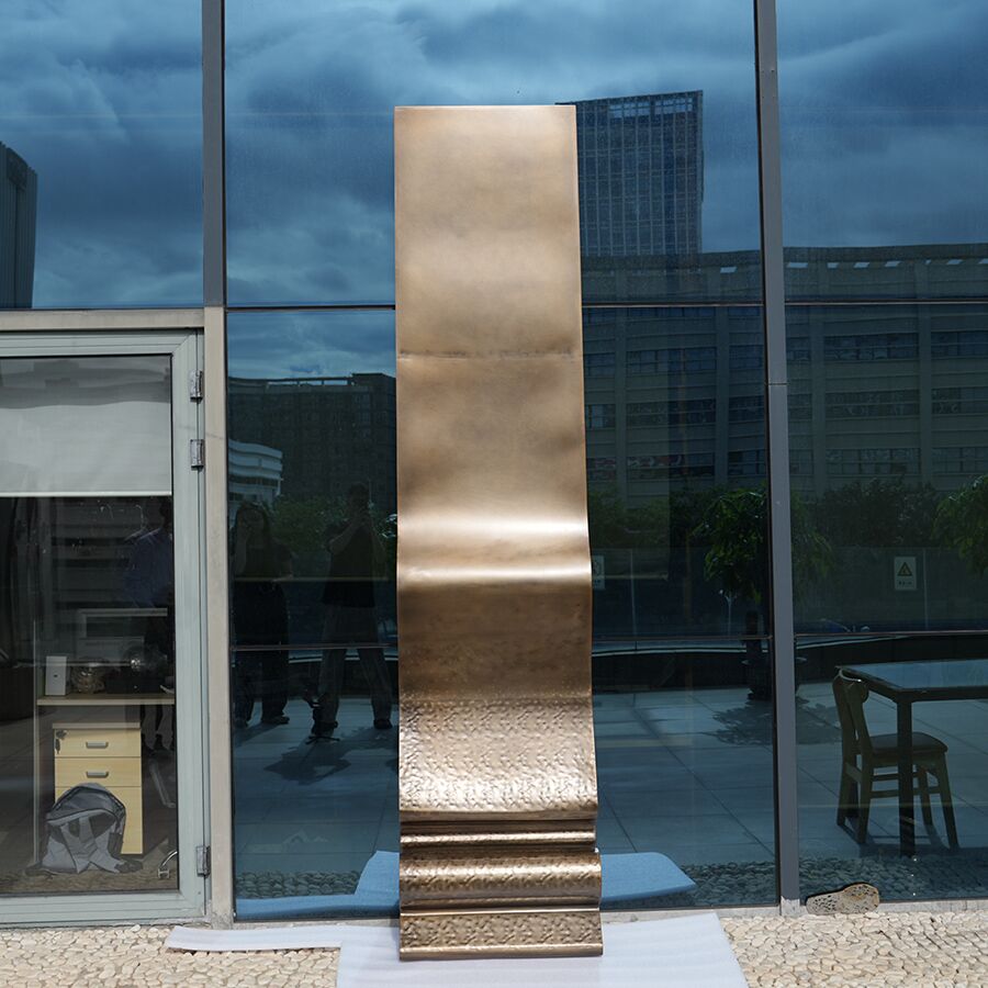 Abstract Stainless Steel Interior Sculpture for Hotel Lobby & Luxury Spaces - Image 2