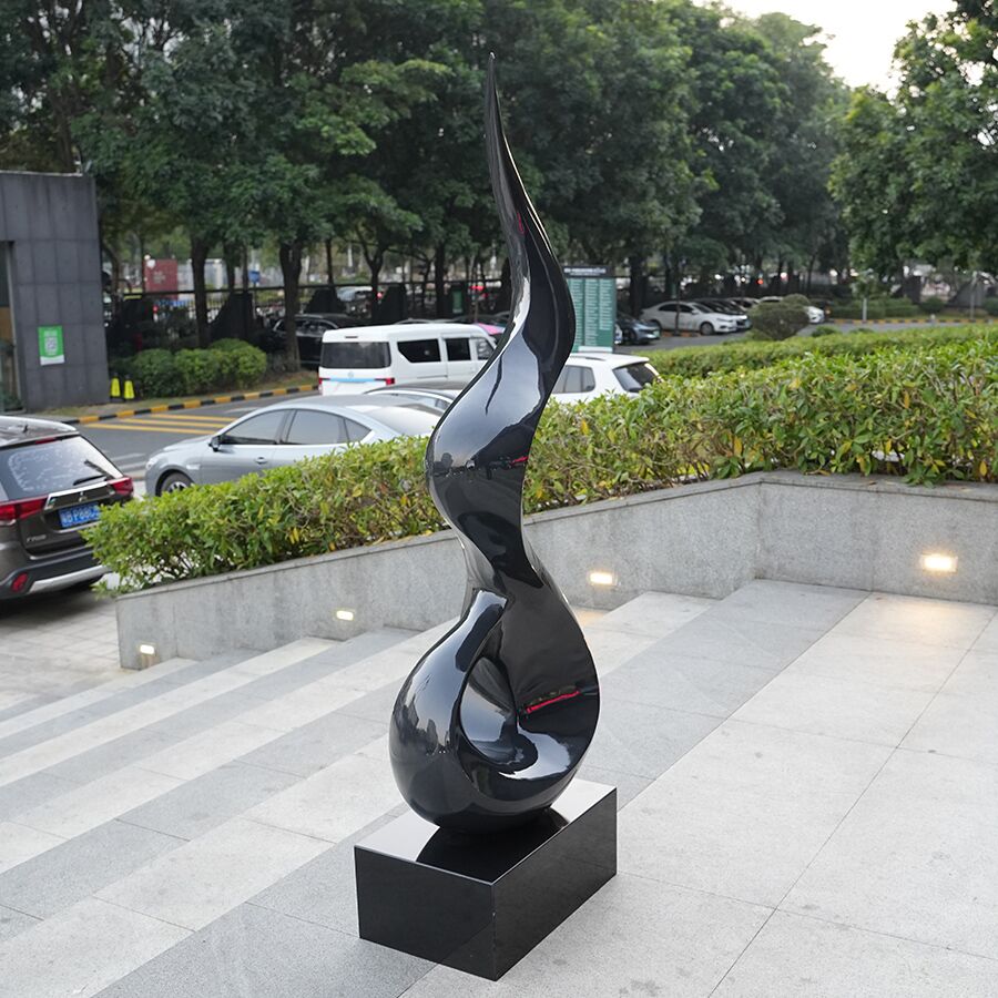 Modern Abstract Stainless Steel Sculpture for Interior Decor 4